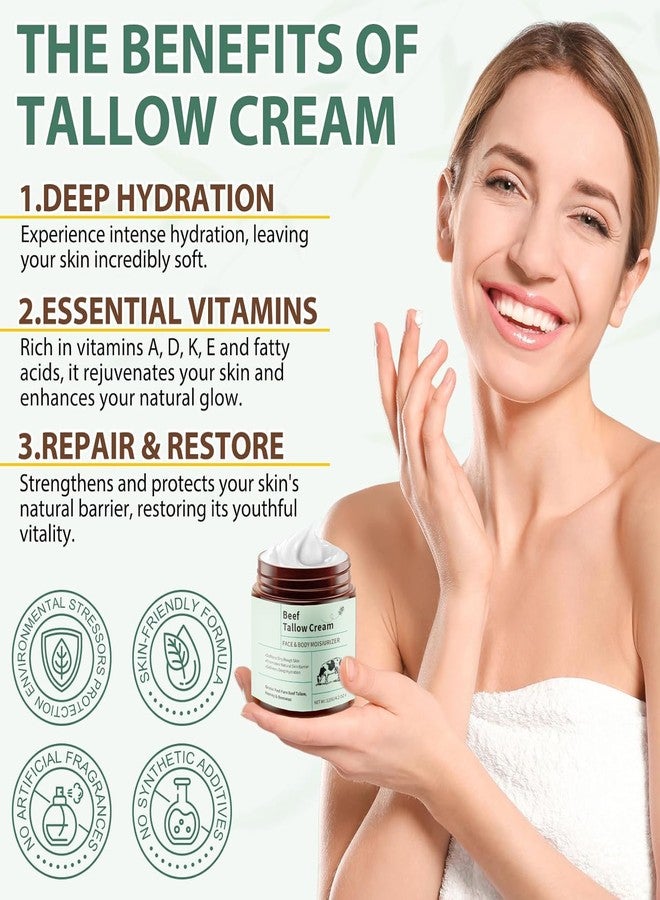 سكاي نيست دهن البقر للبشرة - بلسم مخفوق من دهن البقر والعسل مع دهن البقر الذي يتغذى على العشب - مرطب يومي عضوي للوجه والجسم - تغذية عميقة للبشرة الحساسة - 127 غرام - Image 5